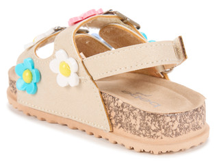 Thumbnail 4: Bebe Toddler Girl's Floral Appliques Sandals 