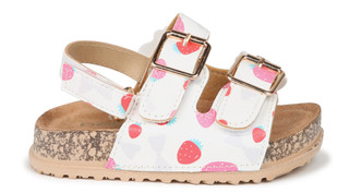 Thumbnail 4: Bebe Toddler Girls Strawberry Footbed Sandals 