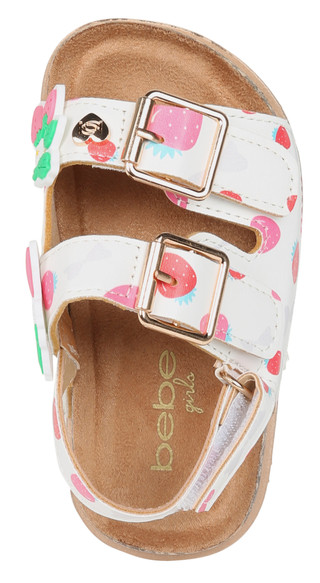 Thumbnail 5: Bebe Toddler Girls Strawberry Footbed Sandals 