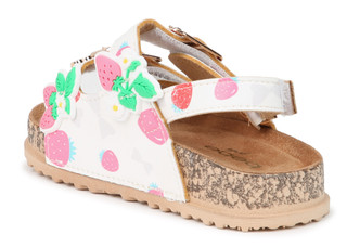Thumbnail 6: Bebe Toddler Girls Strawberry Footbed Sandals 