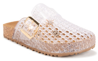Thumbnail 1: Bebe Girl's Jelly Footbed Mules 