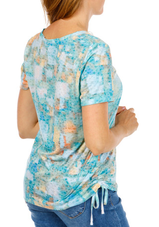 Thumbnail 4: Onque Women's Tropical Orange Tree Print Top 