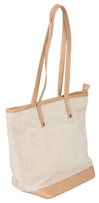 Thumbnail 2: Catherine Malandrino Straw Look Canvas Tote 