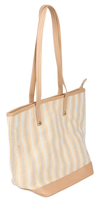 Thumbnail 3: Catherine Malandrino Canvas Combo Striped Tote 