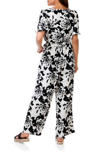 Thumbnail 2: ADRIENNE VITTADINI Women's Flutter Sleeve Belted Jumpsuit  