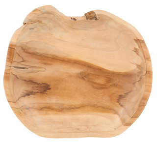 Thumbnail 3: TRIOBRO 16x14 Teak Wood Decorative Bowl 