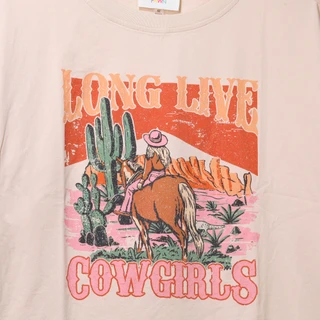 Thumbnail 3: Fantastic Fawn Juniors Long Live Cowgirls Graphic Tee 
