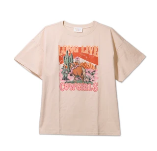 Thumbnail 1: Fantastic Fawn Juniors Long Live Cowgirls Graphic Tee 