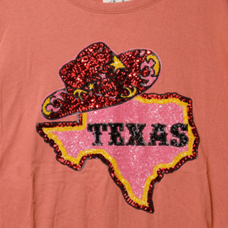 Thumbnail 3: Fantastic Fawn Women's Sequined Texas Tee 