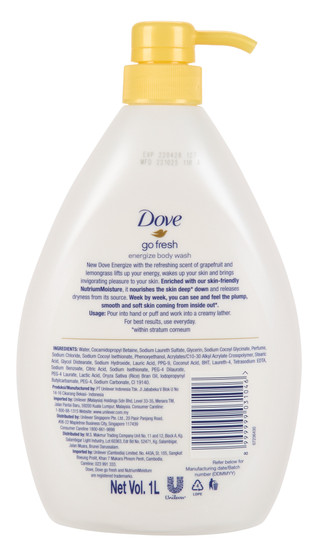 Thumbnail 2: DOVE 33.8 oz Grapefruit & Lemongrass Scented Body Wash  