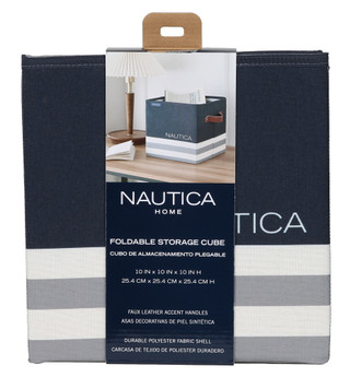 Thumbnail 1: Nautica 10x10 Stripe Foldable Storage Cube 
