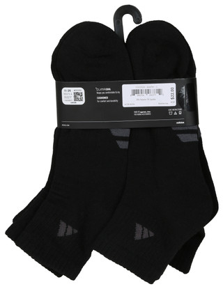 Thumbnail 2: Adidas Men's 6 Pk Quarter Socks 