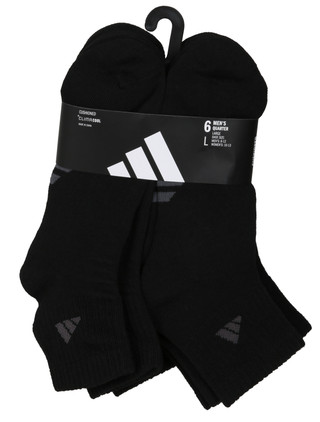 Thumbnail 1: Adidas Men's 6 Pk Quarter Socks 