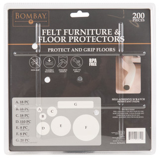 Thumbnail 2: Bombay 200 Pc Felt Furniture & Floor Protectors  