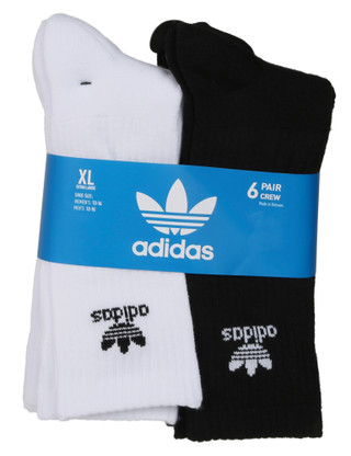 Thumbnail 1: Adidas 6 Pk Crew Cut Unisex Socks  