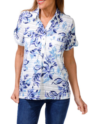Thumbnail 1: Kate Park Women's Floral Print Top  
