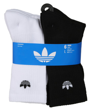 Thumbnail 1: Adidas 6 Pk Crew Cut Unisex Socks  