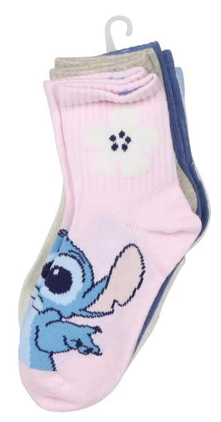 Thumbnail 2: Disney Girls 5 Pk Stitch Crew Socks 