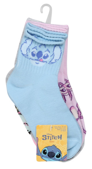 Thumbnail 1: STITCH Girls 6 Pk Crew Socks  