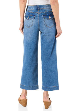 Thumbnail 2: Curve Women's Wide Leg Crop Jeans  