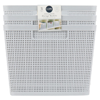 Thumbnail 1: CORE HOME 2 Pk Wheat Straw Storage Baskets 