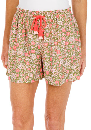 Thumbnail 1: CABANA LIFE Women's Rope Tassel Tie Waist UPF 50+ Shorts 