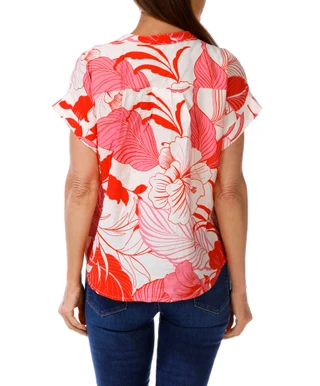 Thumbnail 2: Kate Park Women's Floral Dolman Sleeve Top  