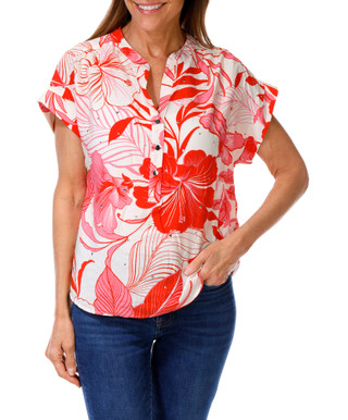 Thumbnail 1: Kate Park Women's Floral Dolman Sleeve Top  