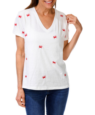Thumbnail 1: Wild Fox Women's Embroidered Crab Print  