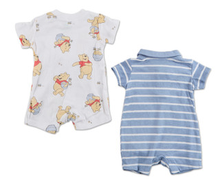 Thumbnail 2: Disney Baby Baby Boys 2 Pk Winnie the Pooh Rompers 