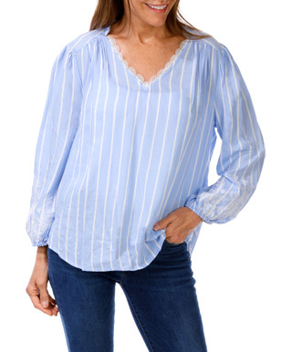 Thumbnail 1: Hester & Orchard Women's Stripe Print Top  