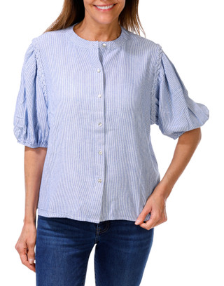 Thumbnail 1: Nicole Miller Women's Stripe Print Top  