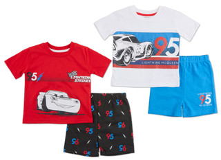 Thumbnail 1: Disney Toddler Boys 4 Pc Americana Lightning McQueen Shorts Sets 