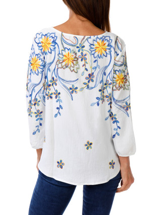 Thumbnail 2: Ana & Rose Women's Embroidered Floral Top  