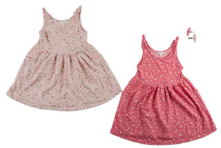 Thumbnail 1: Btween Girls 2 Pk Textured Dresses with Barrettes 