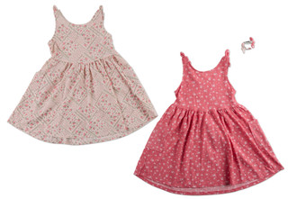 Thumbnail 2: Btween Girls 2 Pk Textured Dresses with Barrettes 