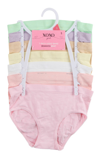 Thumbnail 1: XOXO Girls Girls 7 Pk Seamless Logo Panties 