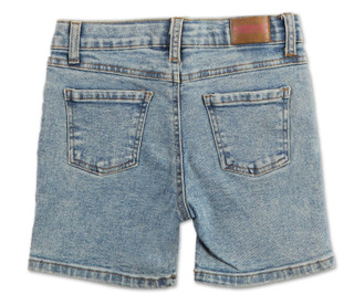 Thumbnail 2: Wallflower Girls Cherry Rhinestone Denim Midi Shorts  