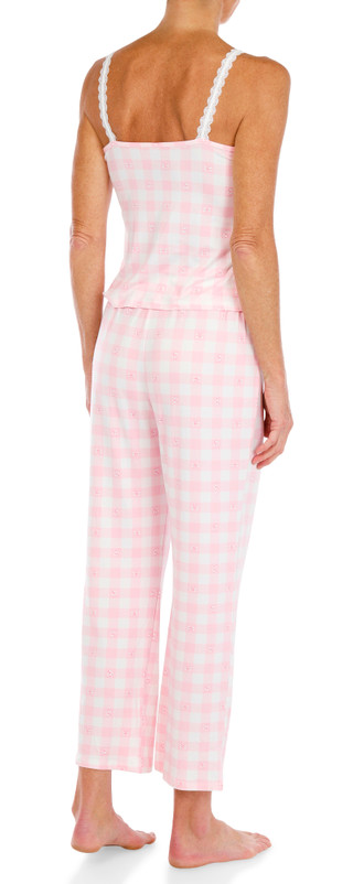 Thumbnail 2: Aeropostale Women's 2 Pc Lace Lined Gingham Sleep Set 
