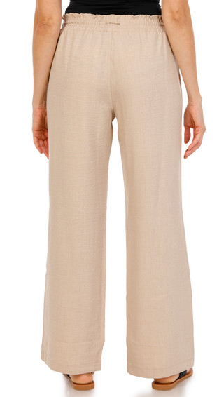 Thumbnail 3: Cisono Women's Waist Tie Linen Airflow Beach Pants 
