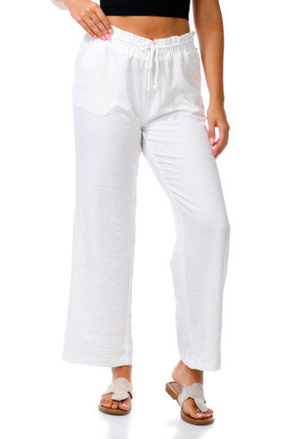 Thumbnail 1: Cisono Women's Waist Tie Linen Airflow Beach Pants 