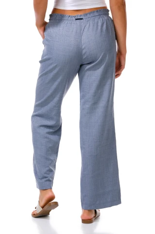 Thumbnail 3: Cisono Women's Waist Tie Linen Airflow Beach Pants 