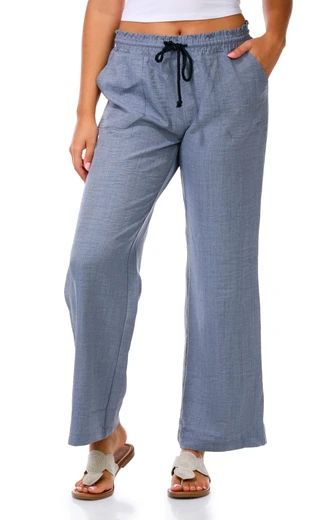 Thumbnail 1: Cisono Women's Waist Tie Linen Airflow Beach Pants 