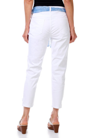 Thumbnail 5: Kensie Women's 25 in Scarf Belt Kelsey Skinny Crop Capris  