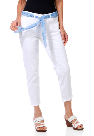 Thumbnail 2: Kensie Women's 25 in Scarf Belt Kelsey Skinny Crop Capris  