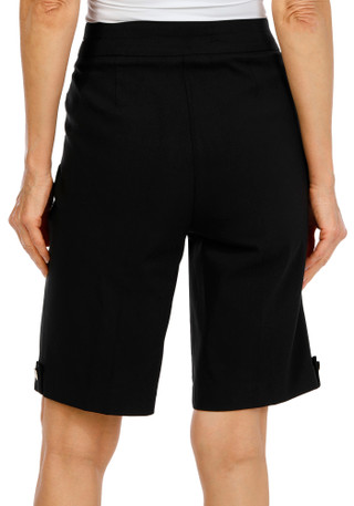 Thumbnail 2: Coral Bay Women's Gold Shell Hem Bermuda Shorts 