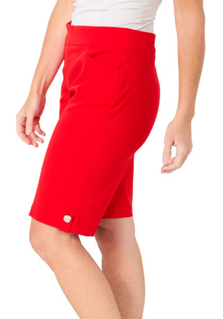Thumbnail 2: Coral Bay Women's Gold Shell Hem Bermuda Shorts 