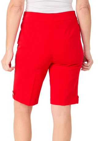 Thumbnail 3: Coral Bay Women's Gold Shell Hem Bermuda Shorts 