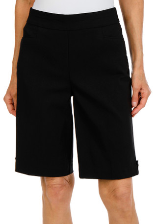 Thumbnail 1: Coral Bay Women's Gold Shell Hem Bermuda Shorts 