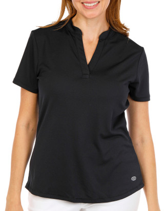 Thumbnail 1: REEL LEGENDS Women's Short Sleeve Freeline Collared Top 